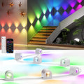 12-Light RGBCW Wall Sconce Light, Up/Down Bedroom Wall Lights, Music Sync, DIY-Styling Color-Changing Wall Lamps for Living Room Party Home Decor, Works with Alexa/Google Assistant, 31.8ft