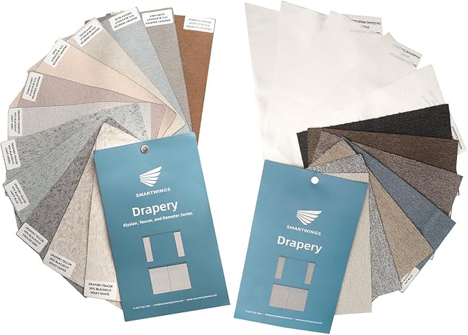 SmartWings Drapery Fabric Samples, for Custom Curtain Fabric Selection, Various Styles for Indoor Room, Multi Color