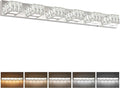 ZUZITO 6 Lights Bathroom Vanity Light - LED Bathroom Lights Over Mirror 5CCT Dimmable - Modern Crystal Chrome Vanity Wall Light
