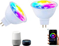 Smart MR16 LED Bulb Dimmable Color Changing, 12V Gu5.3 Bi-pin Base, WiFi & Bluetooth LED Bulbs Work with Alexa Google, Color Changing Sync with Music, for Living Room, Bedroom, Office,Hotel etc. 2Pack