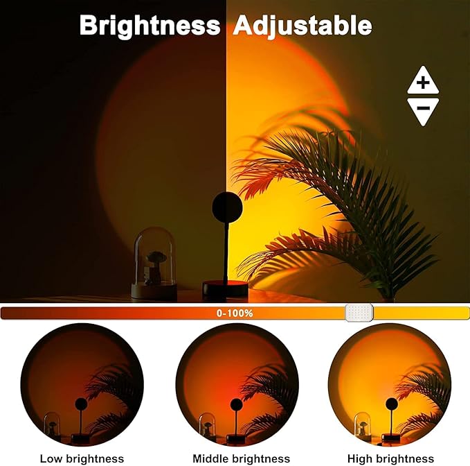 CORATED Sunset Lamp, 16 Colors Sunset Projection Lamp with Remote Control, Multiple Colors Projector Light Dimmable Sun Lamp for Photography, Selfie, Home and Bedroom Decor