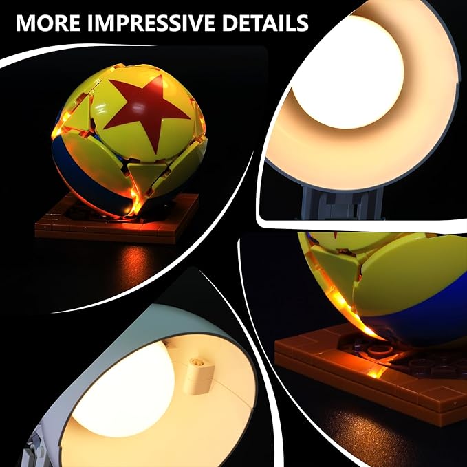 Lighting Compatible with Lego Ideas Pixar Luxo Jr. 21357, Touch Dimmer Switch Lighting Accessories for Lego Pixar Lamp(Model NOT Included)