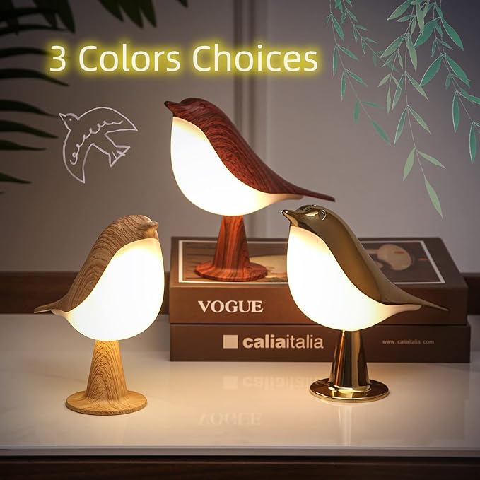 Bedside Lamps Bird Lamp Bird Decorations for The Home Small Lamps for Small Spaces Night Light for Kids ABS Plastic Cute Lamp for Bedroom, Living Room, Kitchen, Outdoor, Office Decor