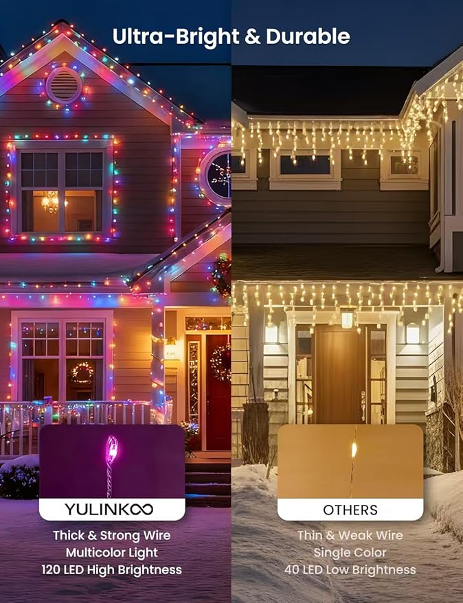 Fairy Lights 32.8FT 400LED, USB Powered Firecracker Cluster String Lights, Multicolor Twinkle Light with Remote, Waterproof LED Light for Christmas Tree Party Bedroom Window DIY Decor