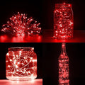 ANJAYLIA Red String Lights, 10Ft/3M 30leds Bright Light Party Home Festival Decorations Battery Operated Lights