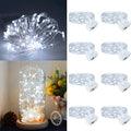8Pack Fairy Lights Battery Operated, 7ft 20 LED 3 Modes Speed Twinkle Mini String Lights Waterproof Silver Wire Firefly Starry Lights for Mason Jars Wedding Party Christmas Decorations
