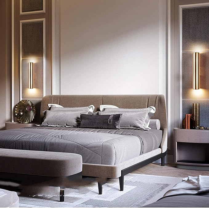 Indoor Led Creative Loft Warm Light Modern Corridor Living Room Bedside Lamp Decoration Alumiwall Lighting,Golden,10X50Cm(7W) (Golden 10X30Cm(7W))