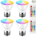 ILC Par16 LED Light Bulbs 40 Watt Equivalent Color Changing E26 Screw 45°, 12 Colors Dimmable Warm White 2700K RGB LED Spot Light Bulb with 5W Remote Control,(Pack of 4)