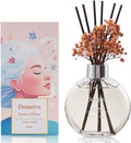 Flower Reed Diffuser Set 5.07oz White Musk Scent Diffuser with Sticks Home Fragrance Reed Diffuser for Bathroom Shelf Decor