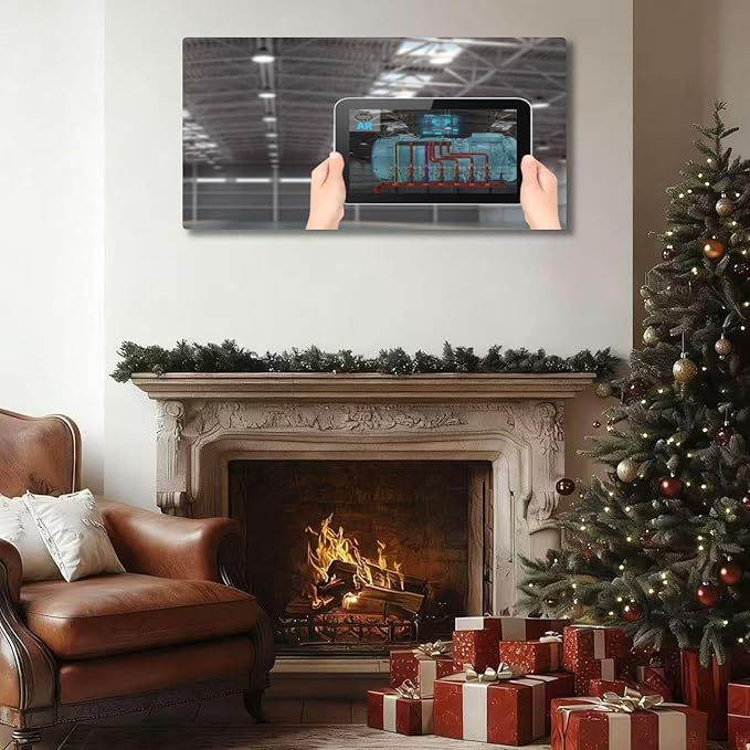 Wibinuki Wall Art Wall Decor Wall Paintings new normal Technology in smart automion industrial using artificial for Living Room Bedroom Bathroom Home Decor Can Be Hung Directly 20"x 40"
