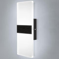 Lightess Modern Wall Sconce Dimmable Sconce Wall Lighting 12W Black Indoor Wall Lamp Acrylic Wall Mounted Lighting Fixture for Bedroom Living Room Hallway, Cool White