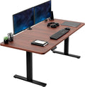 VIVO Electric 60 x 30 in Standing Desk, Memory Height Adjustment, 1B Series, Holds 220 lbs, Dark Walnut Top Black Frame, DESK-KIT-1B6D-30