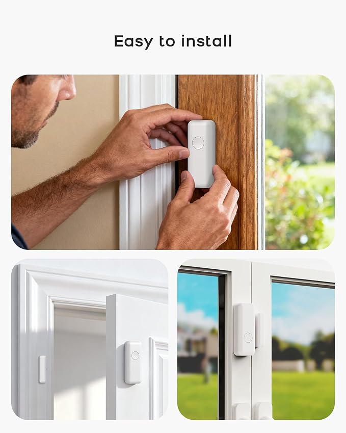 Home Security System, Home Alarm System Wireless 8 Piece Kit with Phone APP Alert Siren Remote Control Motion Detection Real-time Alarm No Contract Required,24/7 Protection