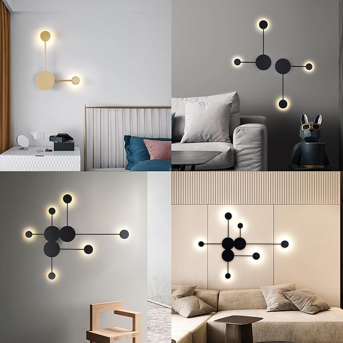 Lights LED Modern Indoor Nordic Circle Background Creatively Decorative Acrylic for Living Room Bedroom