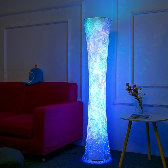 Smart LED Floor Lamp,RGB Color Changing 63" Standing Lamp with Music Sync, Ambient Lighting,APP & Remote & Voice Control, Modern Corner Light for Living Room, Bedroom,Game Room