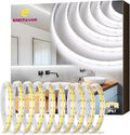 EMITEVER COB LED Strip Lights Waterproof IP67, 5000K White Outdoor 24V Dimmable Silicone LED Tape Lighting 16.4ft High Density, 300+LM/ft, 2400LEDs,3W/ft, UL Listed (Power Supply Not Included)