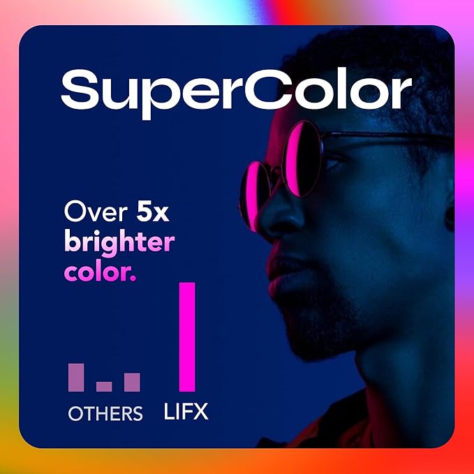 LIFX Supercolor Smart LED Path Light, Outdoor Wi-Fi Landscape Lighting with 6 Addressable Color Zones, RGBW Dynamic Effects, Compatible with Alexa, Google, HomeKit, SmartThings, LFX/LV/Path/RND