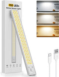 12inch Under Cabinet Lighting Wireless, 152LED Motion Sensor Light Indoor, Rechargeable Closet Lights, 3 Color Temps & Dimmable, Stick On Under Counter Lights for Kitchen, Pantry, 1 Pack