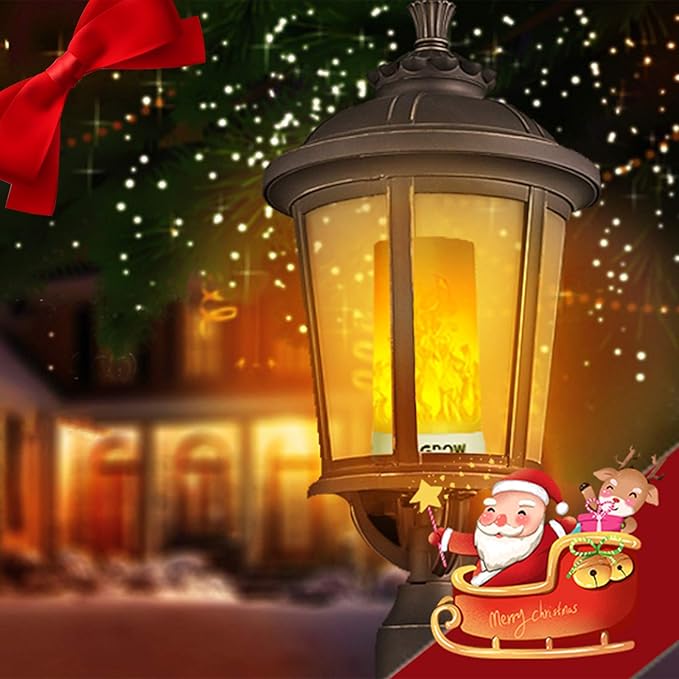 LED Flame Effect Light, Flame Lamp 4 Modes USB Rechargeable Fire Lights Indoor Campfire Outdoor Decorative Lantern Hanging Lamps Fireplace Romantic Light for Home Party Camping Bar