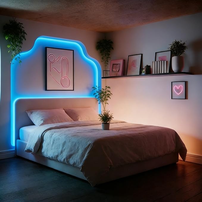5V USB LED Strip Lights, 3.28FT COB Light Strip ICE Blue, Short LED Strip Light, Flexible Bright 5V Led Strip for Under Cabinet, Kitchen, TV Backlight, Shelves, Displays and TV Lights