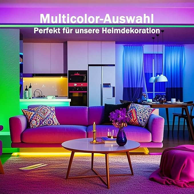 LED Lights for Bedroom with USB Powered, 32.8ft Bluetooth LED Light Strips,Smart App and Remote Control, IP65 Waterproof,RGBW Music Sync Rope Lights for Living Room, Bedroom, Party, Kitchen,TV