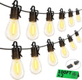 200FT Outdoor String Lights with 70 Shatterproof S14 Vintage Edison Bulbs E12 Sockets,2700K Dimmable Outdoor Lights,IP55 Waterproof LED String Lights for Outside, Patio, Garden, Backyard,Bistro