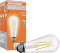 Sylvania WiFi LED Smart ST19 Light Bulb, 5W Efficient with Filament, for Alexa/Google Assistant, Energy Star, Clear, 2700K, Soft White - 1 Pack (75799)