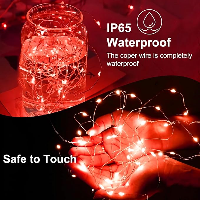 12Pack Fairy Lights Battery Operated, 7ft 20 LED 3 Modes Speed Twinkle Mini String Lights Waterproof Silver Wire Firefly Starry Lights for Mason Jars Wedding Party Christmas Decorations