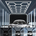 MODERN Hexagon Garage Light: Upgraded 3 Level Dimmable Hexagon Led Garage Light with Rectangle Frame 86400 Lumens 6500K for Garage, Basement, Warehouse, Auto Beauty Shop, Car Detailing Shop etc.