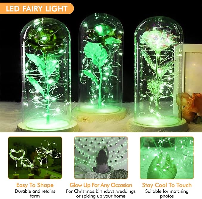 Bexdir 12 Pack Fairy Lights Battery Operated String Lights，7FT 20LED Waterproof Silver Wire Christmas Lights Outdoor,Firefly Mini Lights for Bedroom Party Birthday Wedding Home Decor