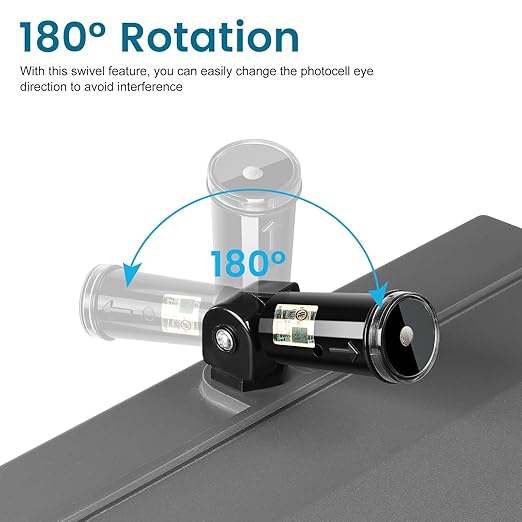 Outdoor Photocell Sensor, Dusk to Dawn Day Night Swivel Mount Conduit Lighting Control, Photoelectric Sensor Switch for Indoor Outdoor Light