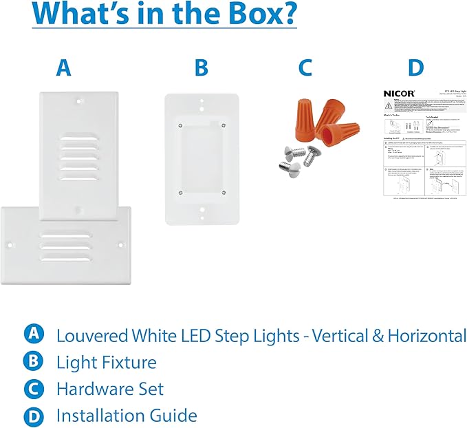 STP2 Louvered White LED Step Light with Photocell (STP2L120WHPC)