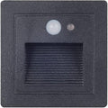 LED Recessed Step Wall Sconce,3W Indoor Outdoor Stairs Light IP65 Waterproof Human Body Induction Wall Lamp Corridor Night Light 85Mm85Mm,A,Induction