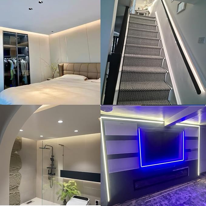 IP65 COB LED Strip Light, 480LEDs/m High Density Green, 16.4FT DC12V Flexible Cuttable, CRI90+ Uniform No-Spot Lighting for Kitchen,Bathroom&Under Cabinet, Home DIY Lighting Projects(No Power Supply)