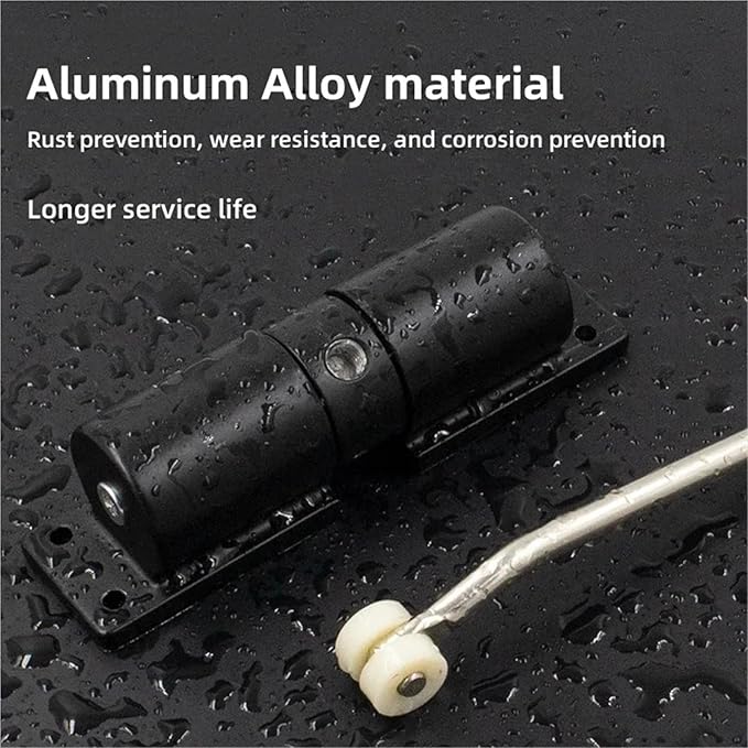 Automatic Adjustable Closer Surface Mounted Automatic Heavy Duty Safety Spring Closer for Interior Exterior Black Door Closer 1Pcs(White)