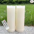 2 Pack LED Flameless Candles with Remote Battery Operated Outdoor LED Lights 2"x 6" Fake Flickering Waterproof Candles for Home Decorations Garden Decor Wedding Party Christmas Party