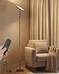 JOOFO Wood Torchiere Floor Lamp, Super Bright Stepless Dimmable LED Uplight Standing Lamp with Remote Adjustable Color Temperature 3000K–6500K with Timer for Living Room Bedroom Office Reading