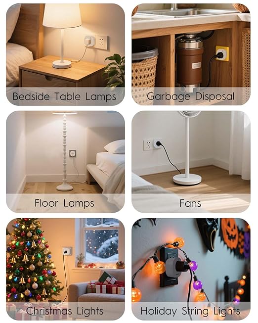 Remote Control Outlet, Wireless Remote Light Switch Kit, 15A/1875W, 100FT Long Range for Lamps, Fans, Christmas Lights, Electrical Appliance