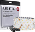 BTF-LIGHTING SK6812(Similar WS2812B) UL Listed RGBW RGB+Natural White(4000K) Individually Addressable DC12V 16.4FT 30LED/m 4 Color in 1 Light Dream LED Strip IP30 White PCB(No Adapter or Controller)