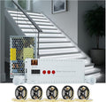 Motion Triggered LED Stair Lights Indoor, 40" Cuttable Motion Sensor COB LED Strip Light Kit with 9 Modes Ideal for Indoor Step Lights(Cool White 6000K, 20 Stairs)