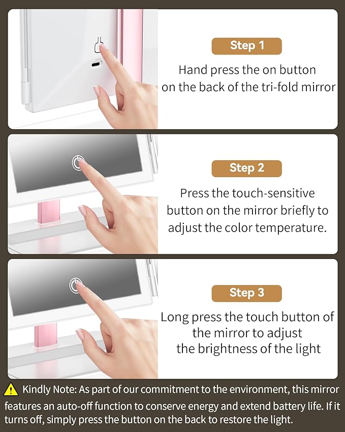 for Mom Makeup Mirror Vanity Mirror with Lights, 14.4" L x 9.1" W Rechargeable Lighted Mirror with 1X 2X 3X Magnification, 76 LEDs & 3 Color Modes, Gifts for Women, Wife, Teengirls