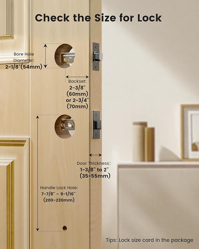 Smart Deadbolt Lock Fingerprint with 2 Lever Handles, Keyless Entry Front Door Lock Set, Electronic Keypad Lock, App Control - Auto Lock, Long Battery Life, Secure Home Basic Locks