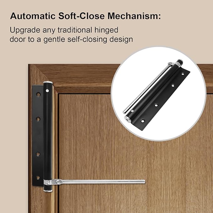 Automatic Door Closer Silver Spring Door Closers for Home, Stainless Steel Auto Doors Closer Self Closing Safety Screen Closers