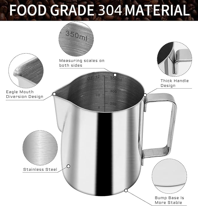 53.3mm Espresso Accessories Kit, 24PCS Coffee Tamper Set，Barista Kit, WDT Tool,316stainlesss Frothing Pitcher, Stirrer, Tamper Mat, Latte Art Pen ， Coffee puck screen