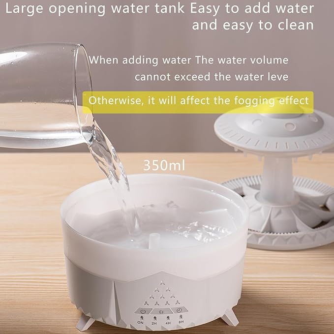 Raindrop Humidifiers for Bedroom -Essential Oil Diffuser with 7 Colors LED Lights,Air Humidifiers,Cool mist humidifier with 4 timers,Vaporizers for nursery,family,bedroom and office