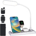 Ottlite LED Desk Lamp with Multi-Device Charging Station, White
