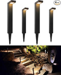 GKOLED 4-Pack Low Voltage Landscape Lighting, Pathway Lights, 3W 9-15V AC/DC Wired Outdoor LED Landscape Path Lights for Garden Driveway Accent Lighting Fixtures, Die-cast Aluminum Housing, UL-Listed