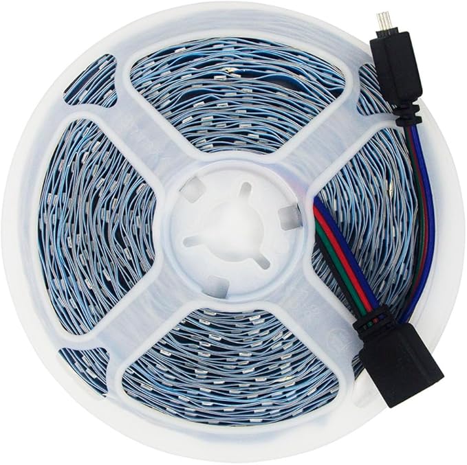 LED Strip Lights 16.6 feet (5 Meter) RGB Color with APP and IR Remote 5050 SMD LED 30 Lights Per Meter for Bedroom,Home,TV Backlight with Remote Control (White, 5 Meter 150 led Lights)