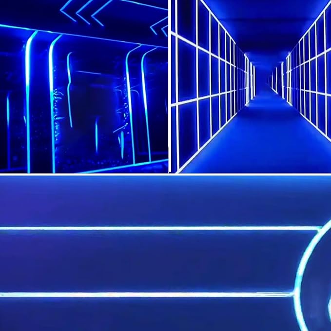 5V USB COB LED Strip Lights,6.56FT/2M,Blue,320LEDs/M,8mm Width,Not Waterproof IP20,1M USB Cable,Flexible LED Tape Light for DIY Home Indoor Decoration