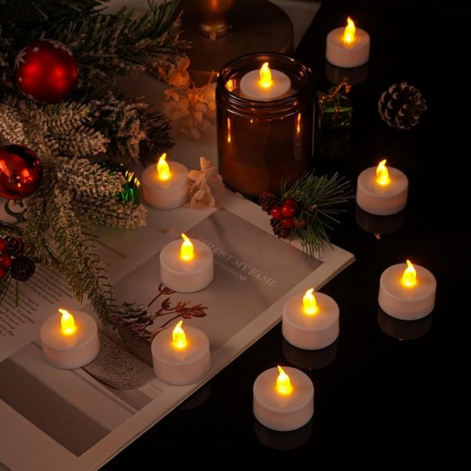 Tea Lights Flameless Battery Operated Candles-150Pack LED Electric Flickering Votive Candle Long Lasting 200 Hours, Realistic and Bright for Seasonal Festive Celebrations Decoration Warm Yellow